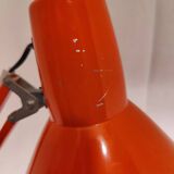 Orange architect lamp Waso type 335 made in Sweden