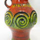 Pair of vases 1970's fat lava retro design mid century