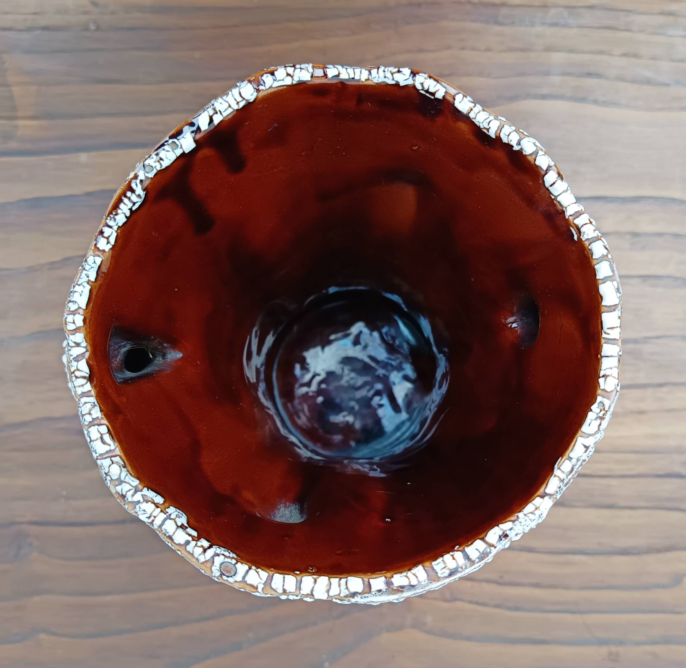 Vintage glazed ceramic vase - Fat Lava