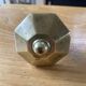 Octagonal brass door handle