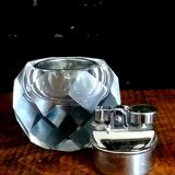 Faceted crystal table lighter