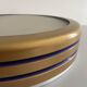 Design/One, flush lamp in glass, gold and brown metal, 1960s, Germany