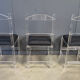 Lucite or plexi dining chairs, 1970s - set of 6