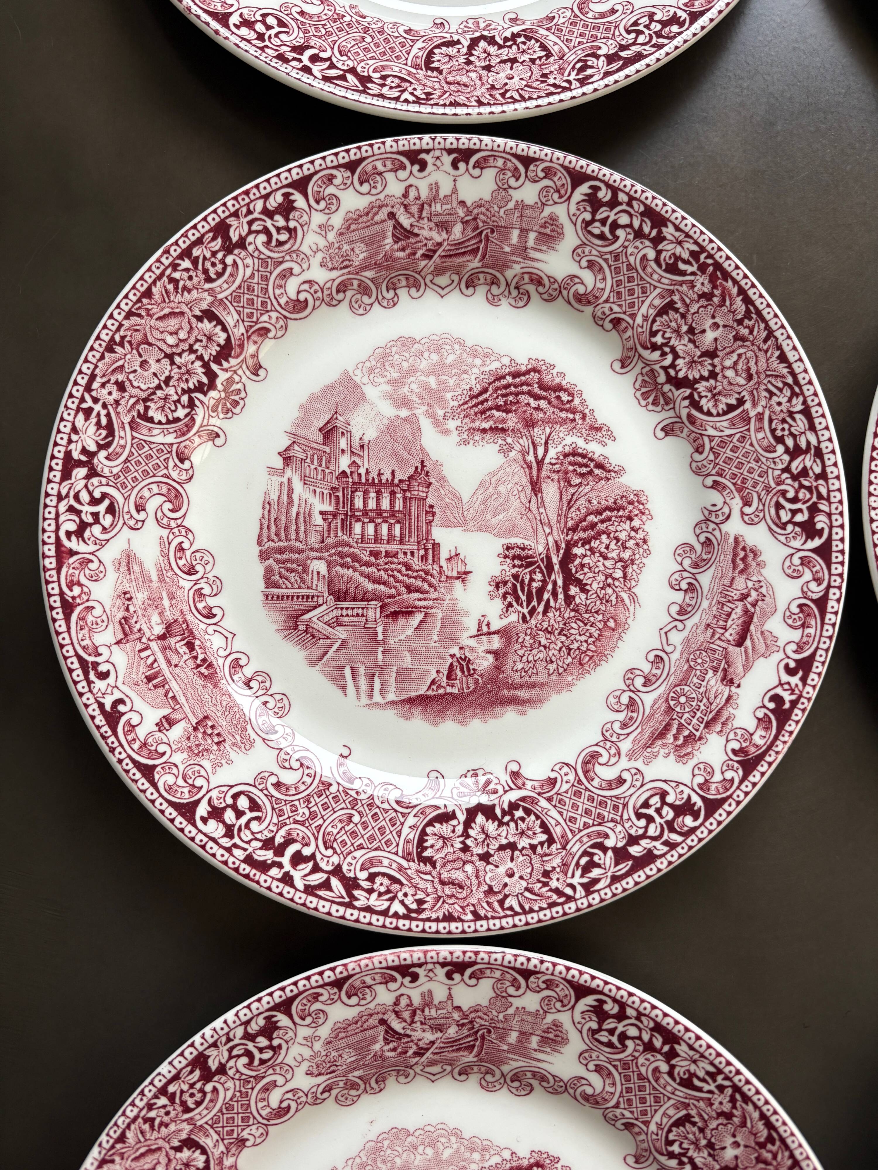 Lot de 6 assiettes à dessert modèle “Cambridge Old England”