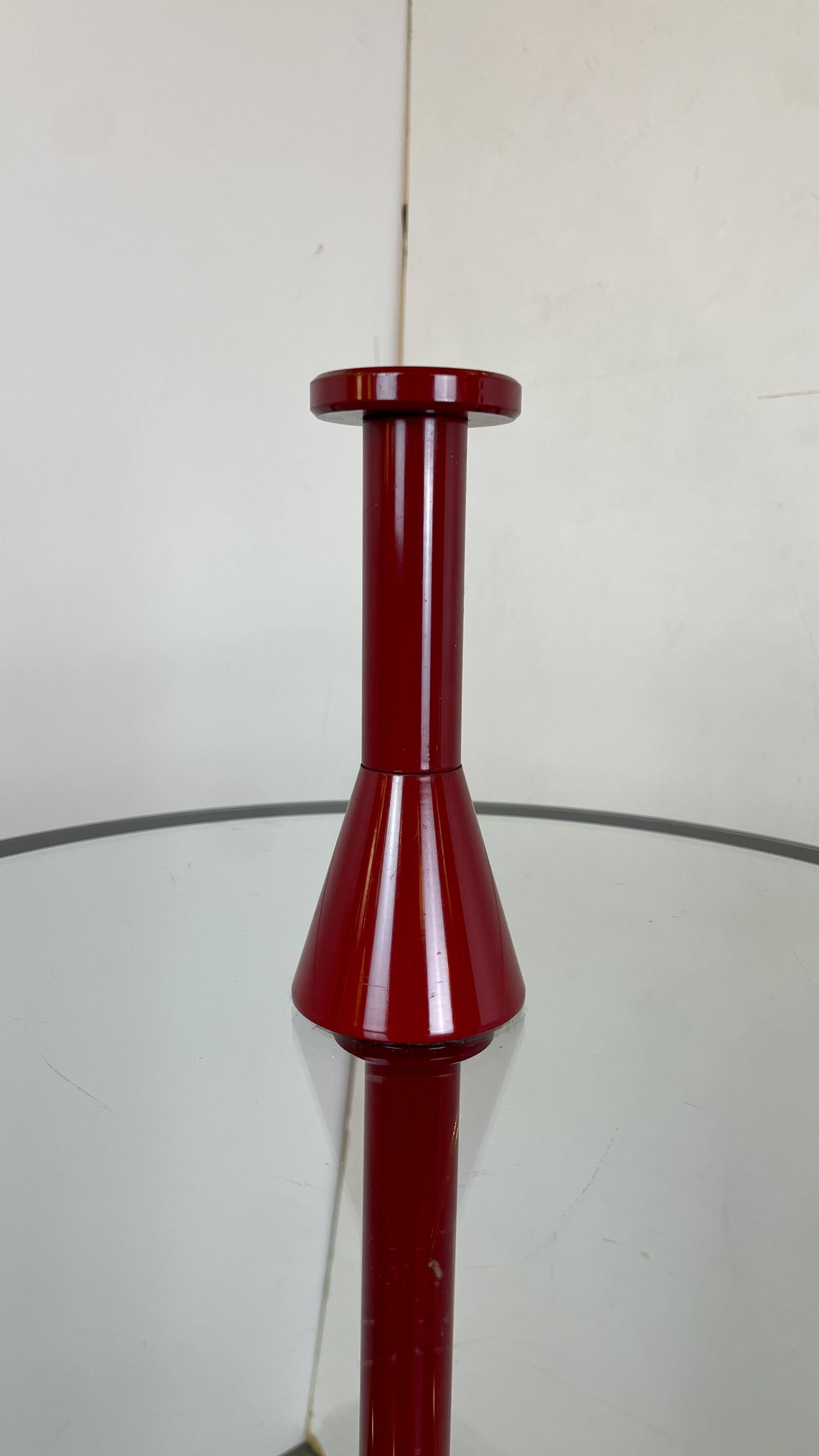 Postmodern Red Side Table, 1980s