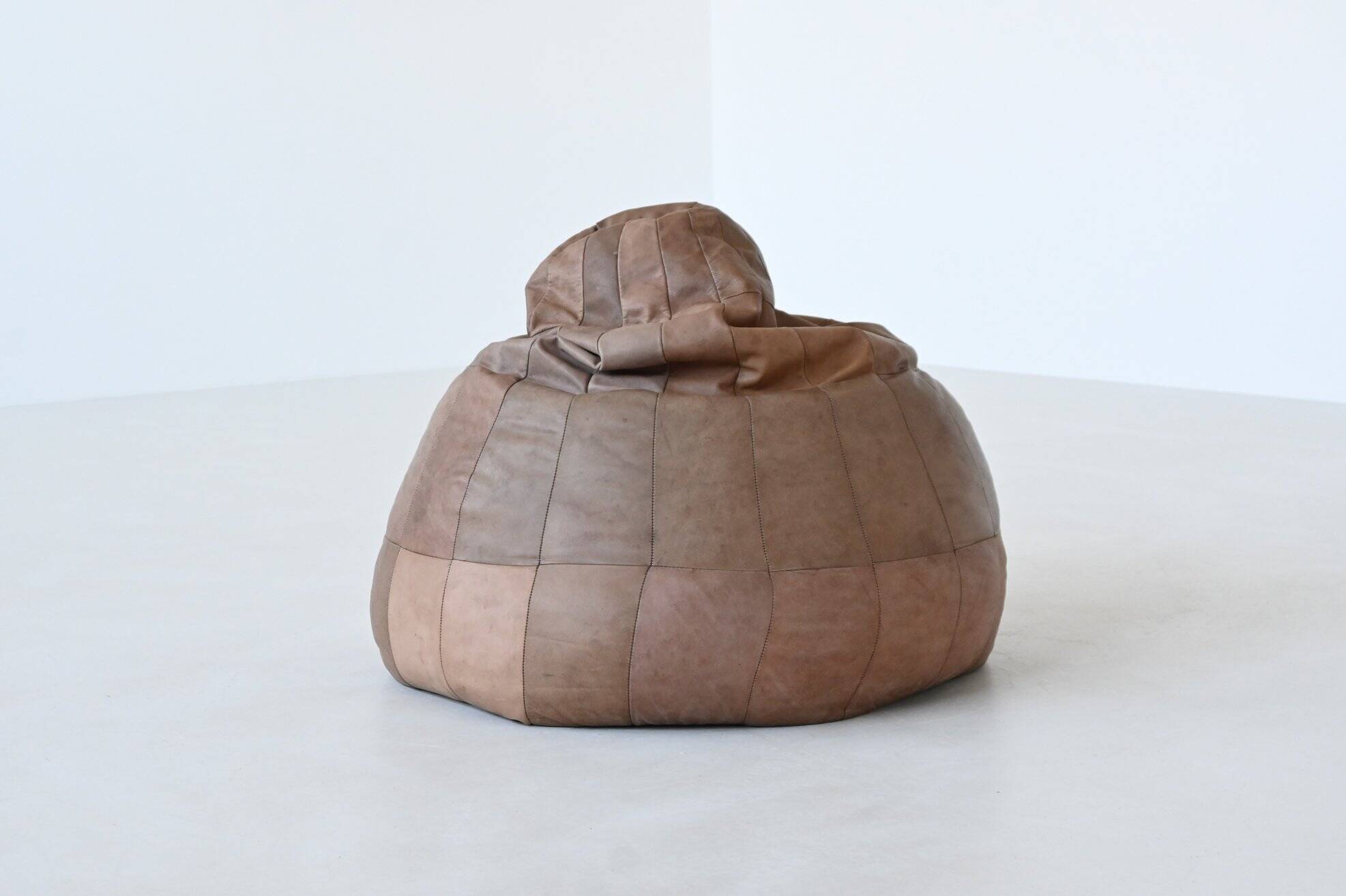 De Sede patchwork Bean Bag pouf in leather Switzerland 1970