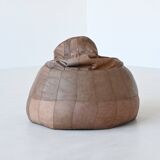 De Sede patchwork Bean Bag pouf in leather Switzerland 1970