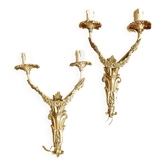 gold-plated bronze appliques Art Nouveau