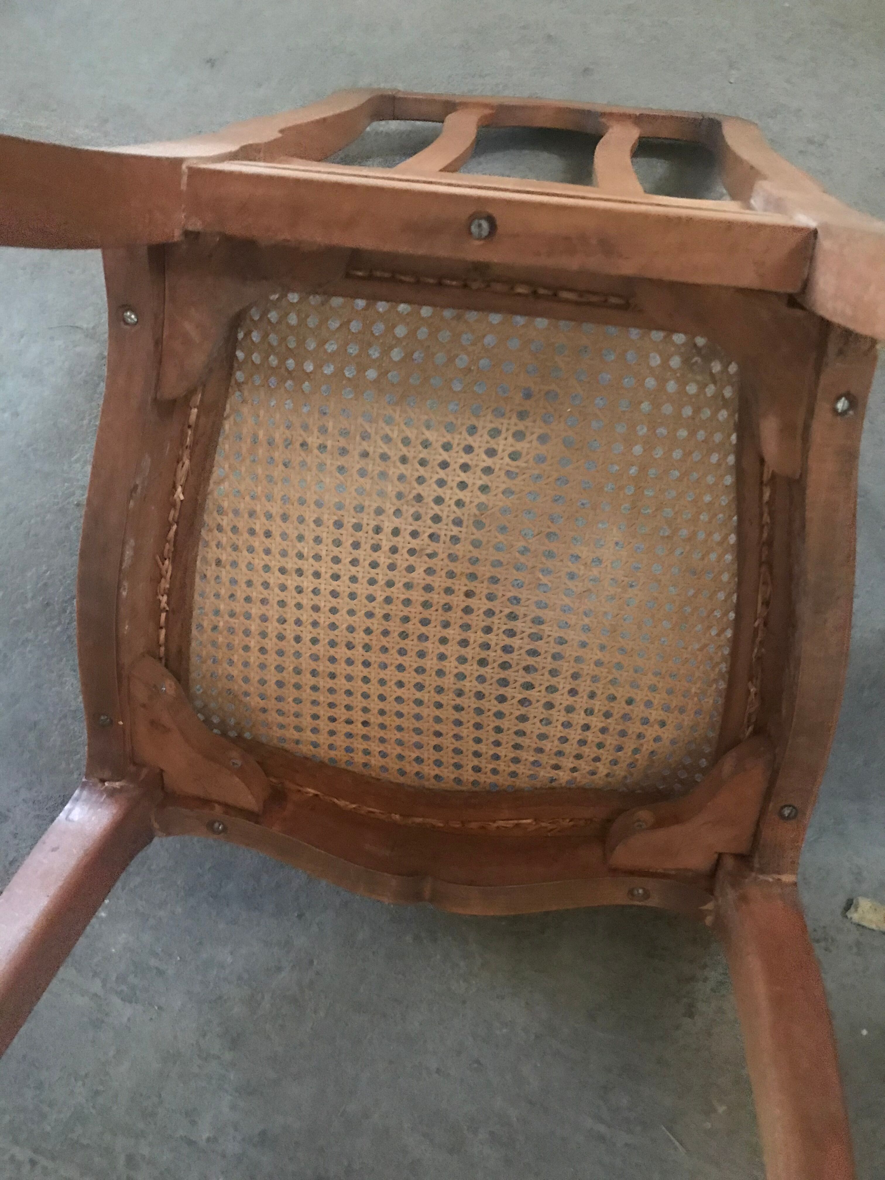 Suite of 8 Louis XV style chairs solid beech