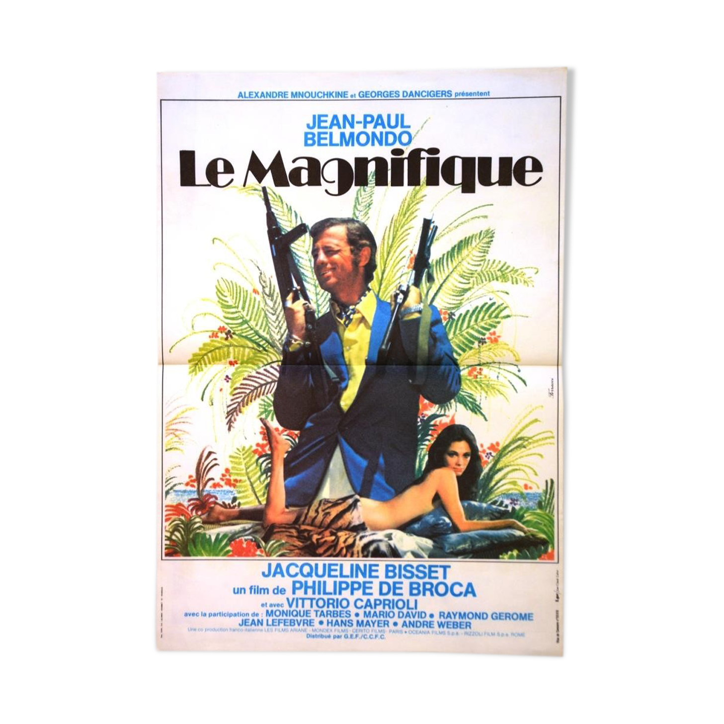 Original film poster "The Magnificent " 1973 Jean-Paul Belmondo, Bisset...