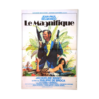 Original film poster "The Magnificent " 1973 Jean-Paul Belmondo, Bisset...