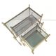 Desserts nesting tables gilded metal and smoked glass
