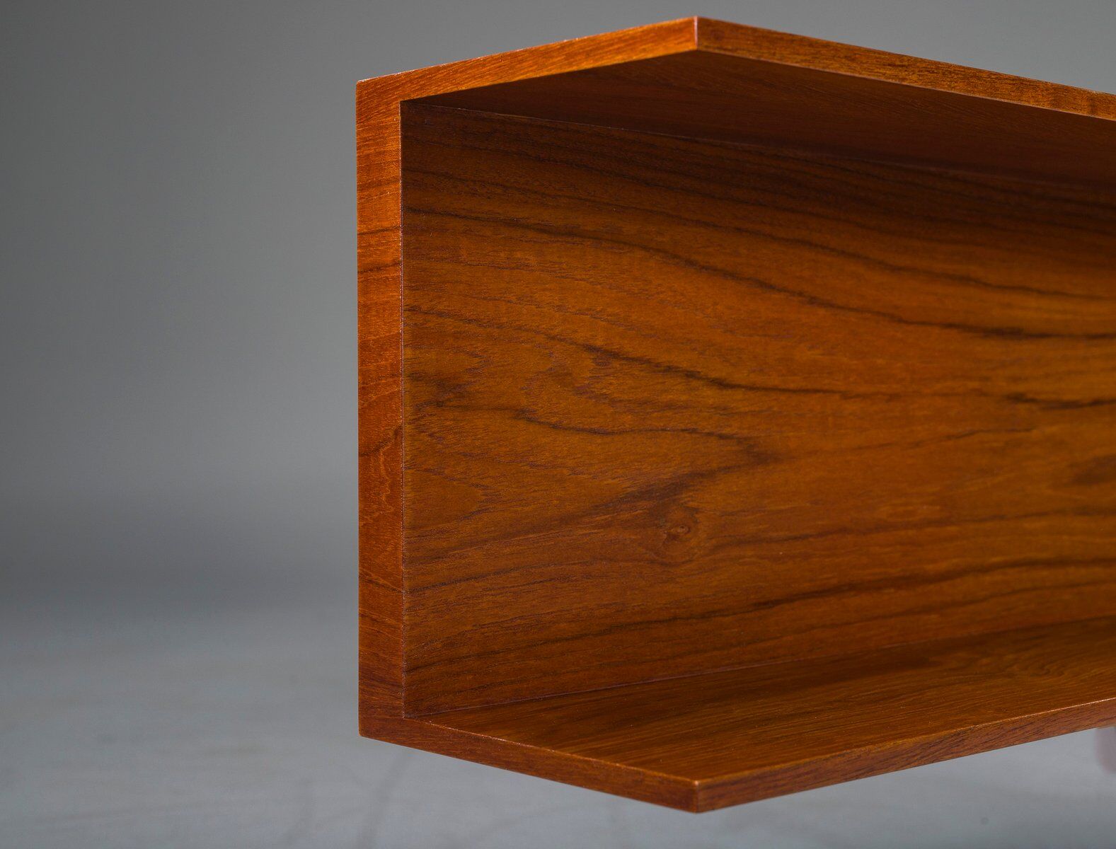 Mid-century modern teak wall shelf by Walter Wirtz for Wilhelm Renz, Germany, 1960s