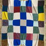 Plaid patchwork en laine