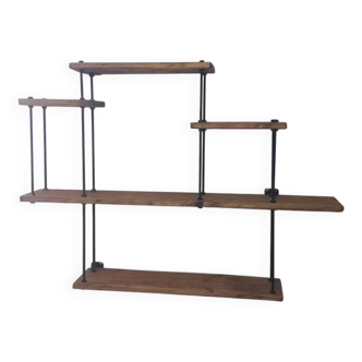 Industrial wall shelf