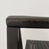 Pair of wooden folding chairs in the style of Aldo Jacober
