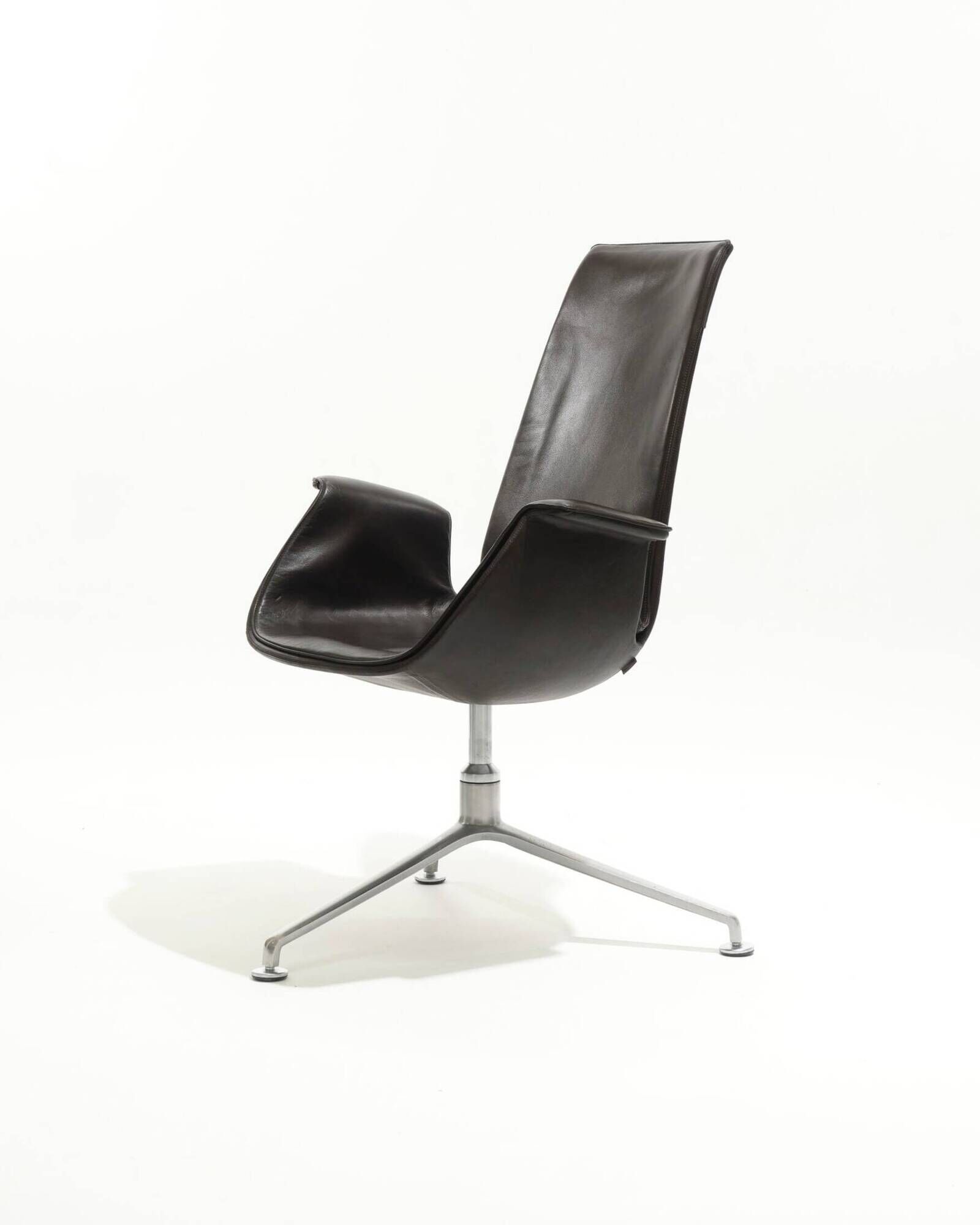 Fauteuil en cuir fk 6725, knoll, fabricius & kastholmon, 1960s