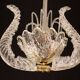 Art Decò Fountain Chandelier Barovier e Toso style , Murano Glass, 1940