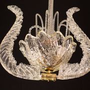 Art Decò Fountain Chandelier By Barovier e Toso, Murano Glass, 1940