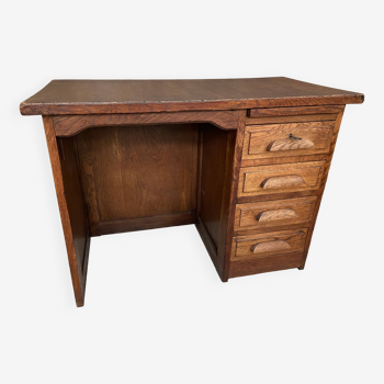Small administrative style desk american style vintage 1950 oak