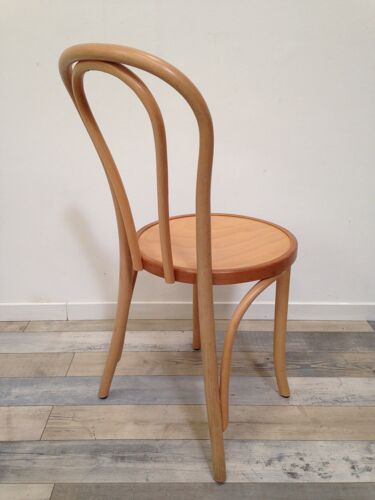Paire de chaises en bois courbé type bistrot