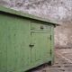 Îlot de cuisine vert établi antique