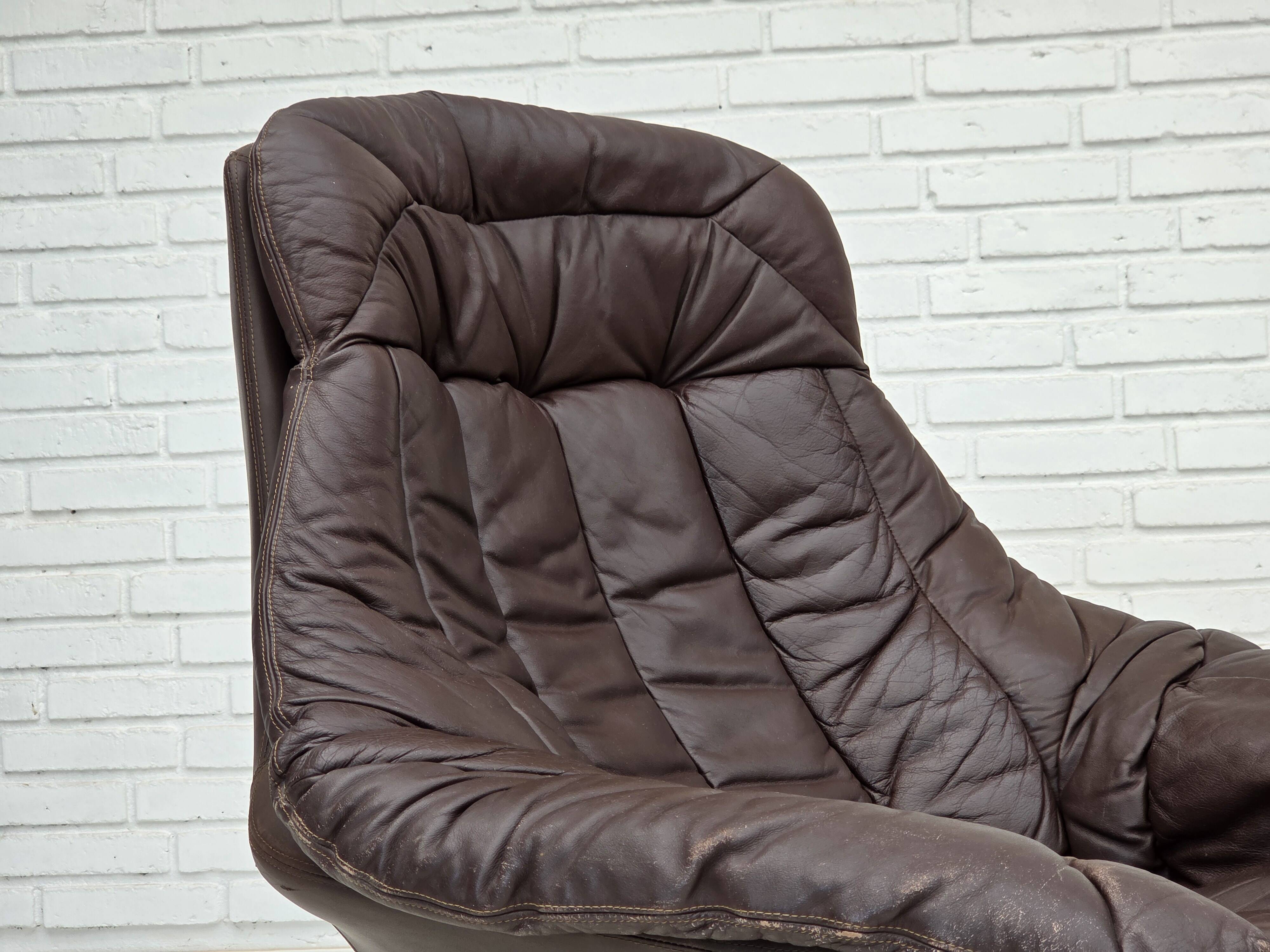 1970s, Danish design by H.W.Klein, swivel chair, for Bramin Møbler.