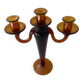 Amber glass chandelier from the 70s