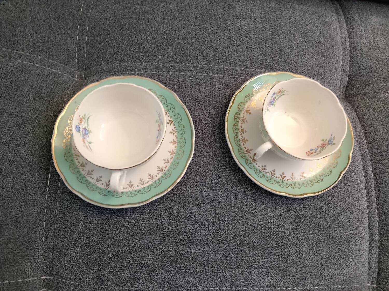 Set of vintage cups and saucers