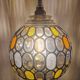 Vintage globe with stained glass effect
