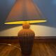 Vintage woven wicker lamp