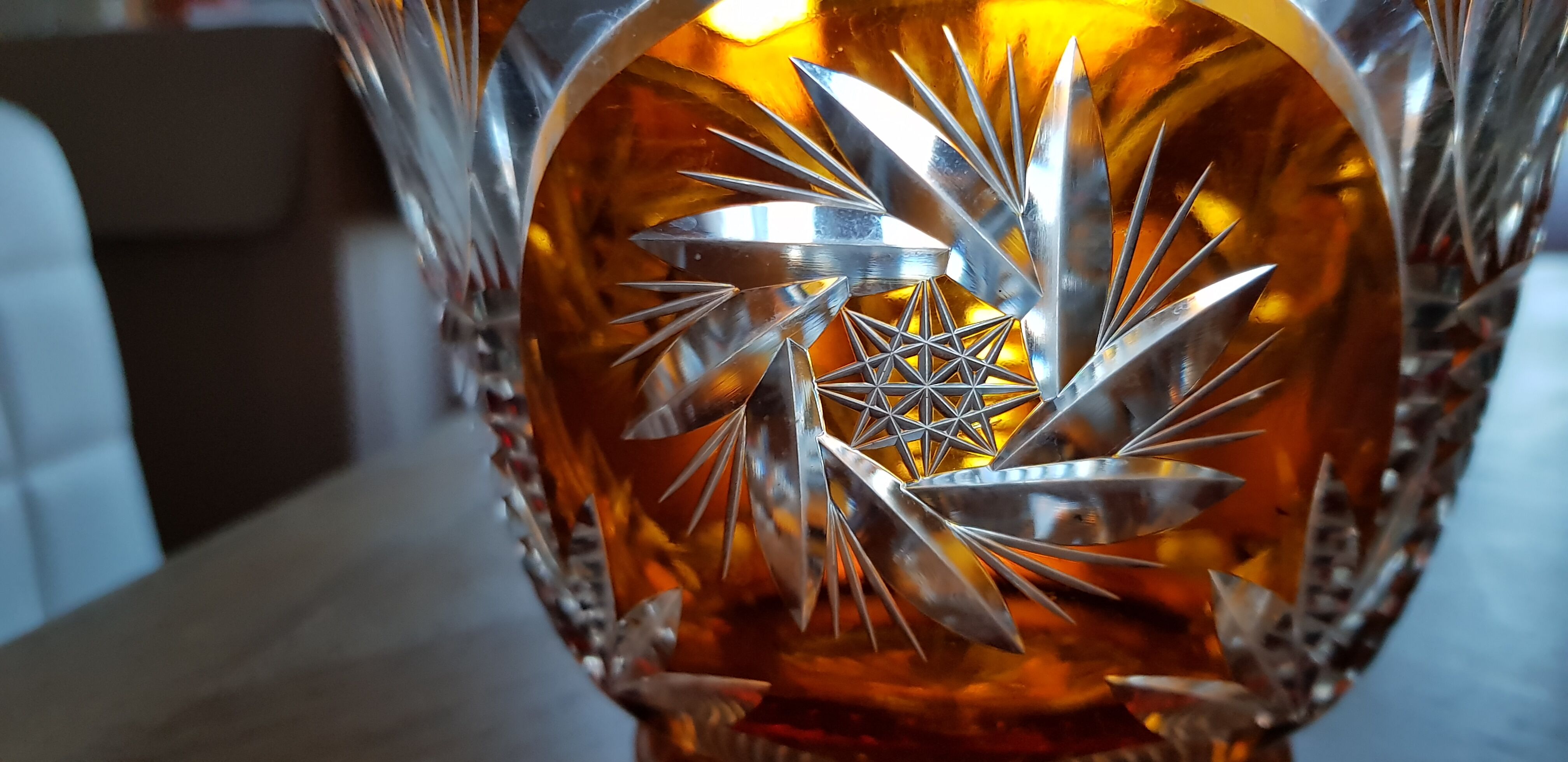 Bohemian crystal vase