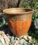 Cache-pot, panier en osier et rotin vintage, années 70