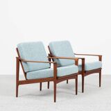 Midcentury Danish sofa set in teak by Ib Kofod Larsen - with new fabric