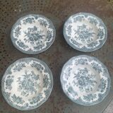 4 soup plates, Asian Pheasants, Enoch Wedgwood, vintage