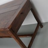 Large Antique 18th Century French Rustic Farmhouse Dining Table Walnut & Oak