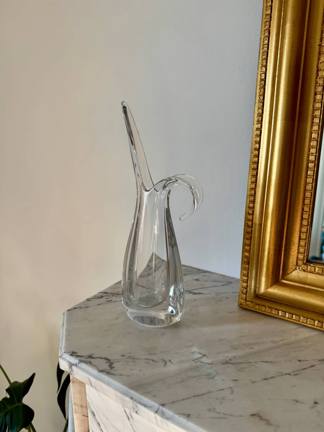 Blown glass vase stamped Art Vannes France