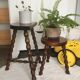 Duo of tripod stools