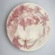 6 vintage pink Shabby dessert plates seen from the east