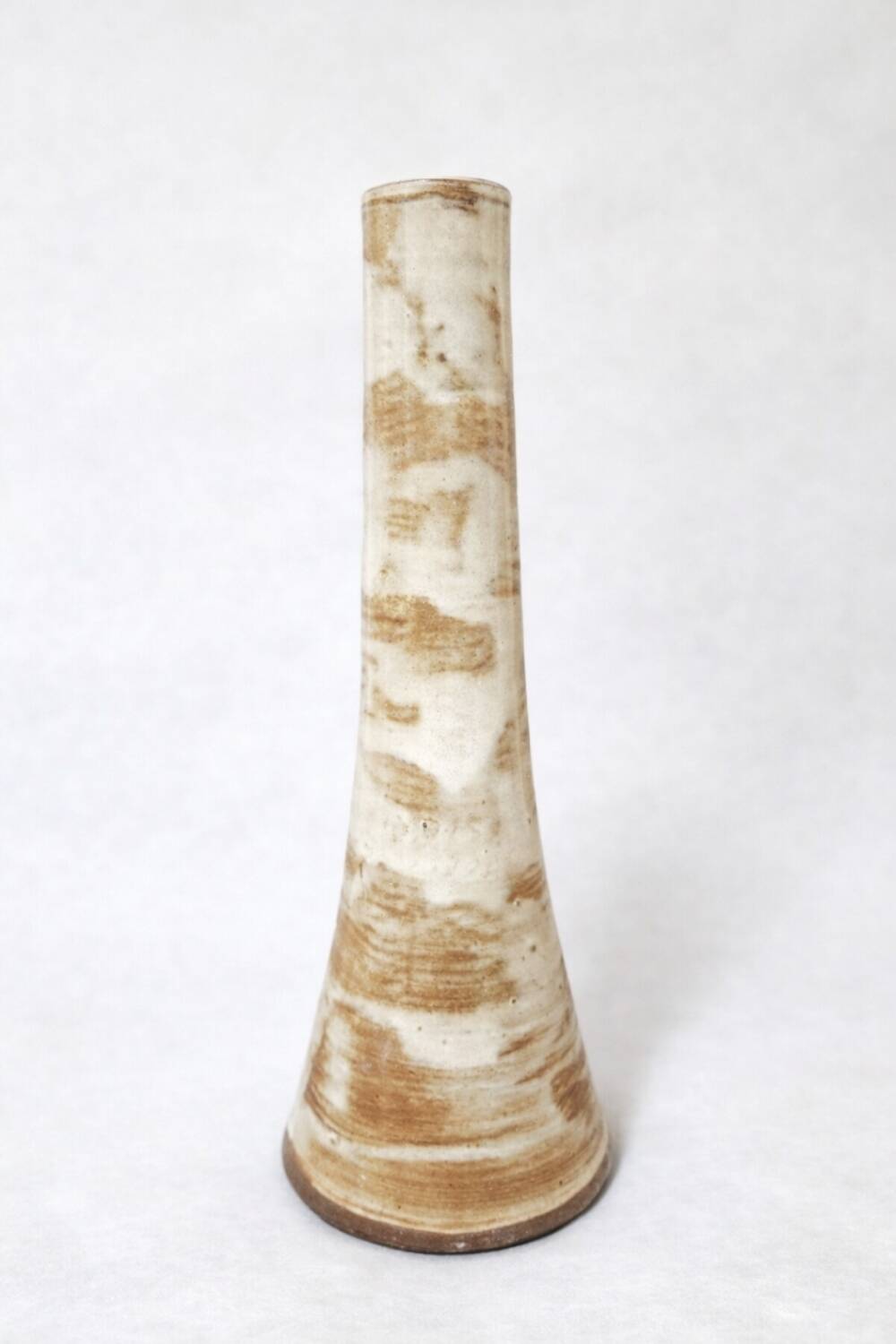 Natural-toned ceramic soliflore vase – 22 cm
