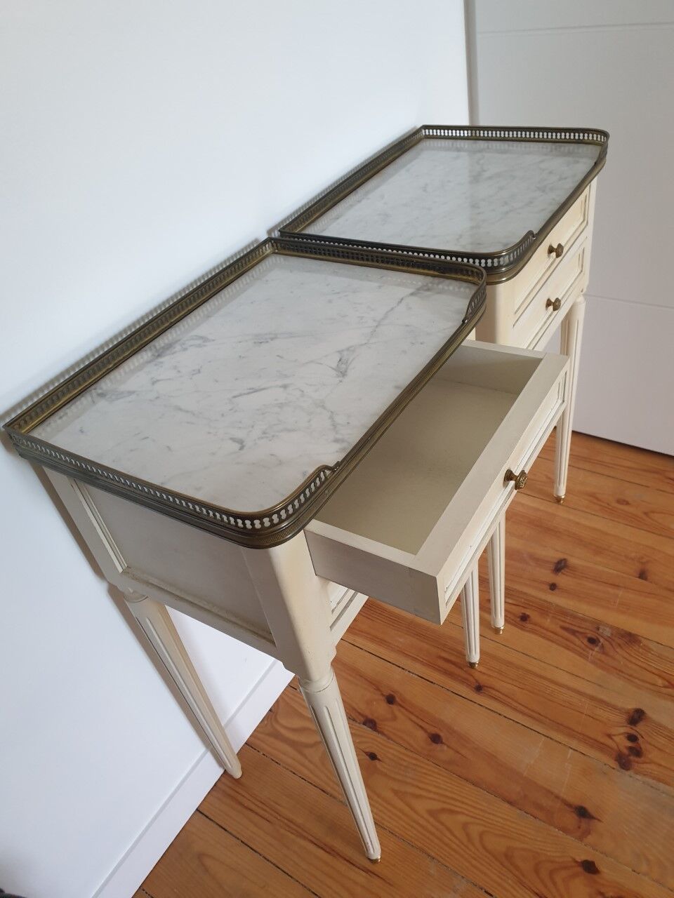 Pair of ancient bedside tables