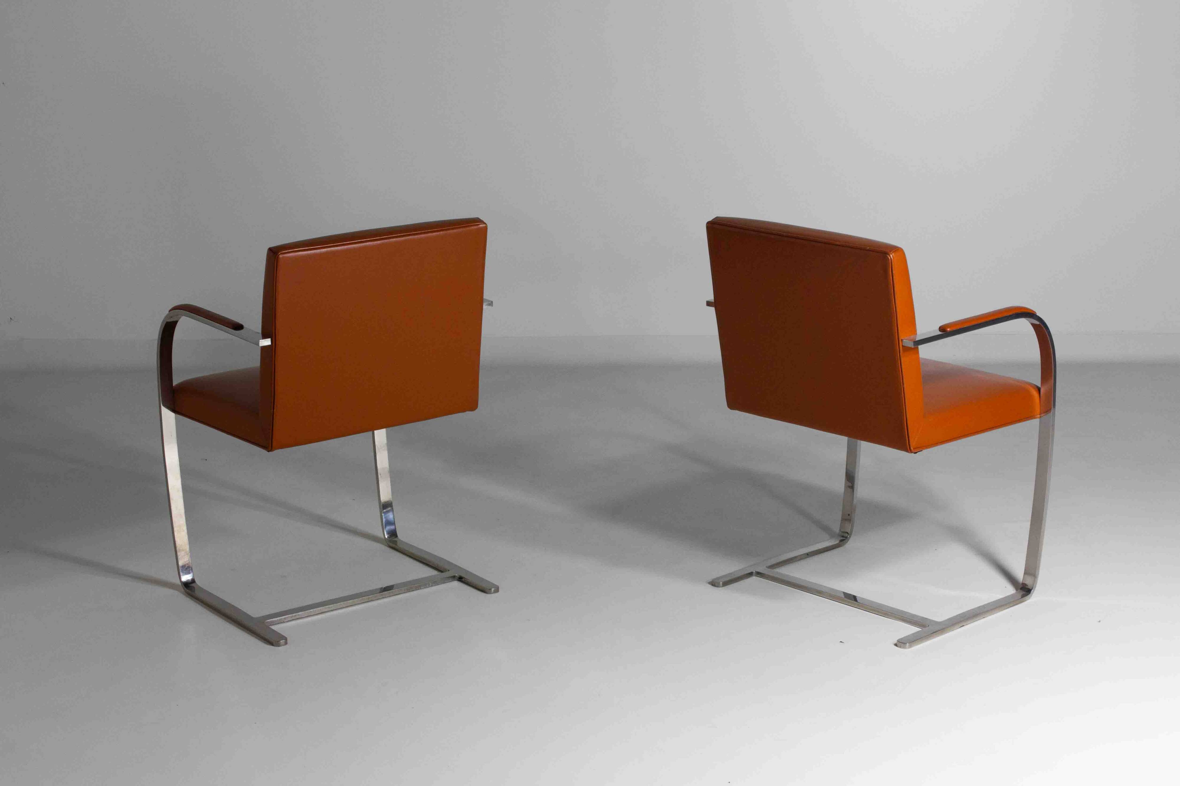 Set of 3 BRNO chairs by Mies van der Rohe for Knoll International, 1970s