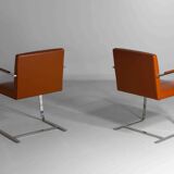Set of 3 BRNO chairs by Mies van der Rohe for Knoll International, 1970s