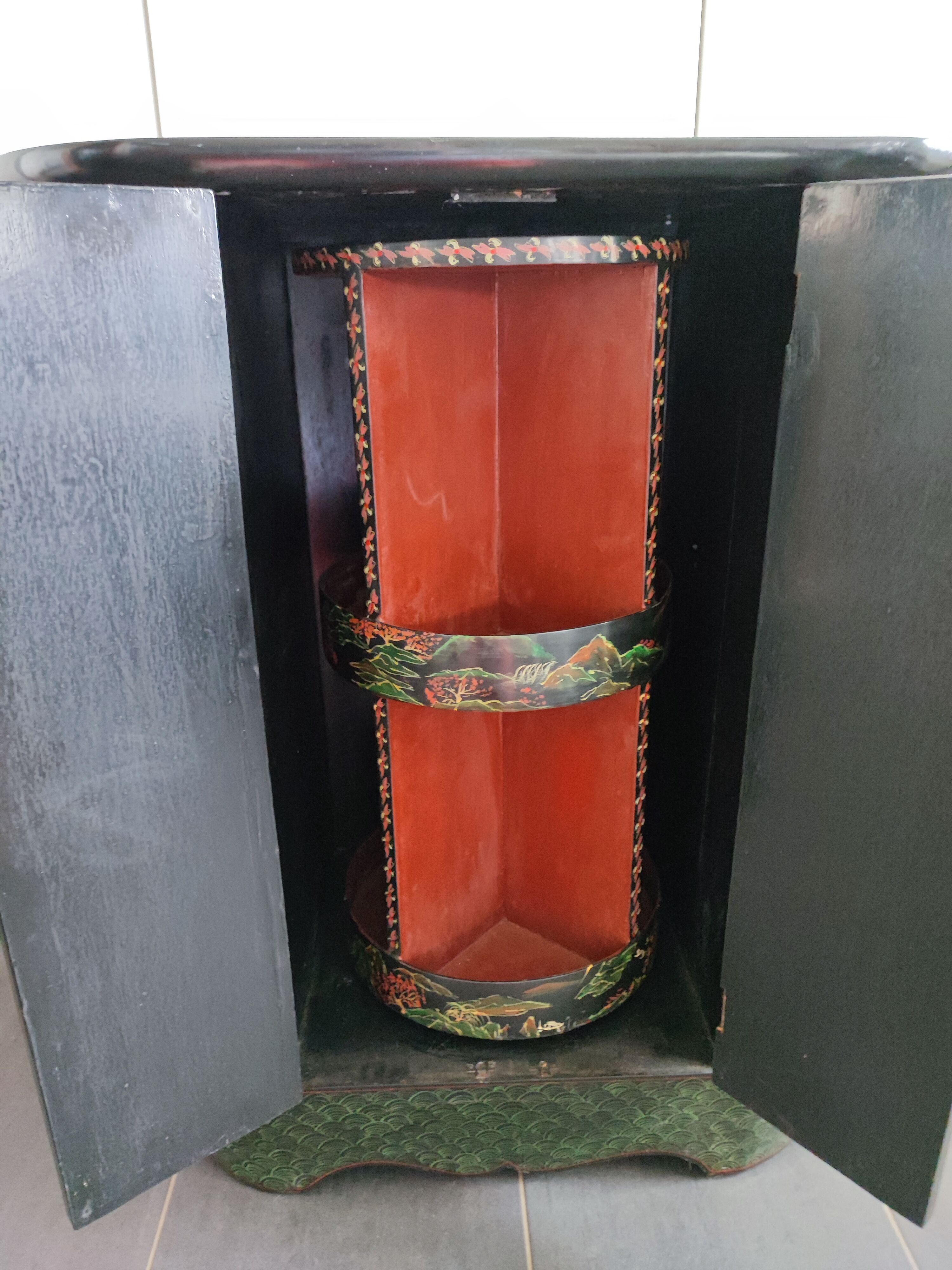 Japanese bar furniture painted and lacquered