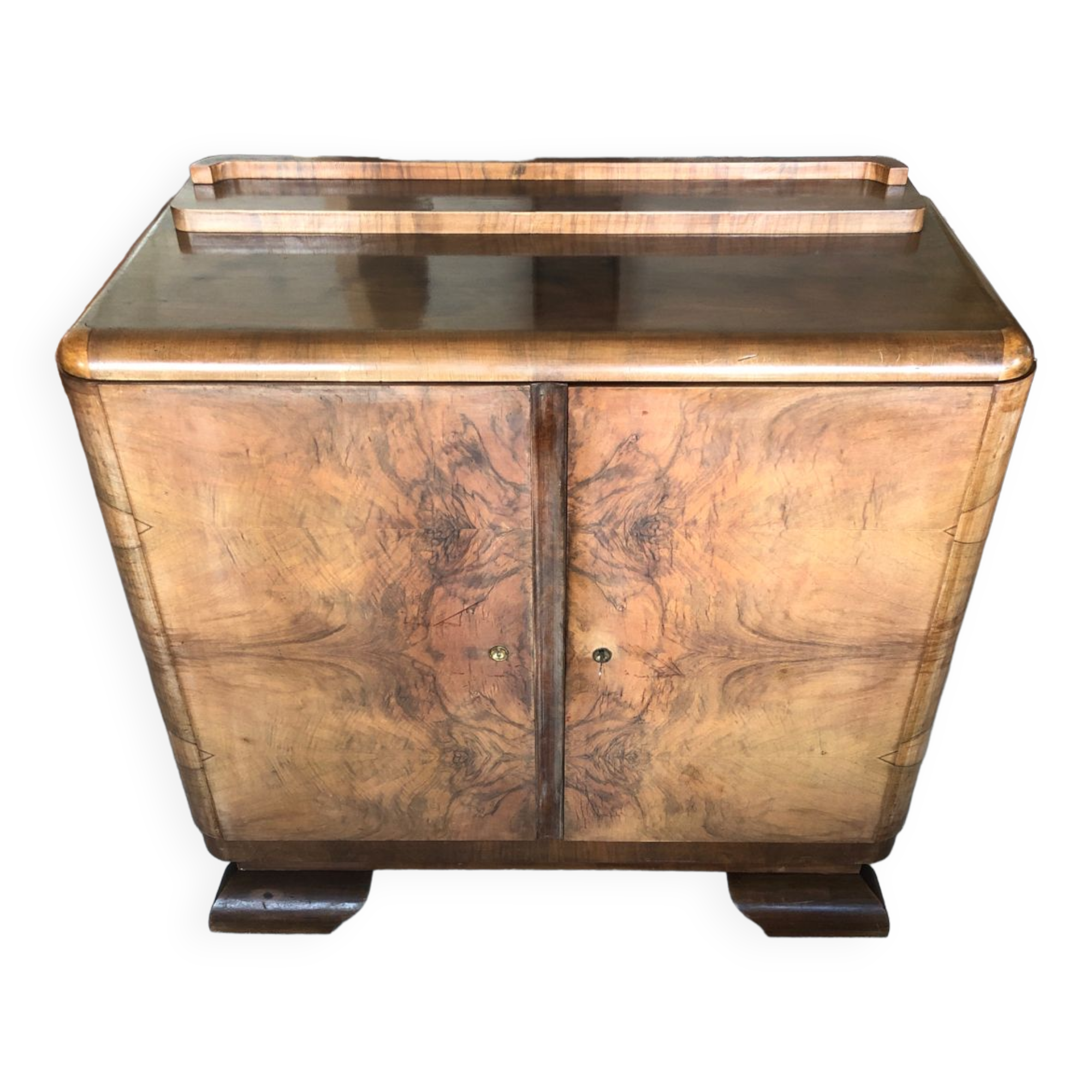 Art deco wooden chest of drawers from the 1940s