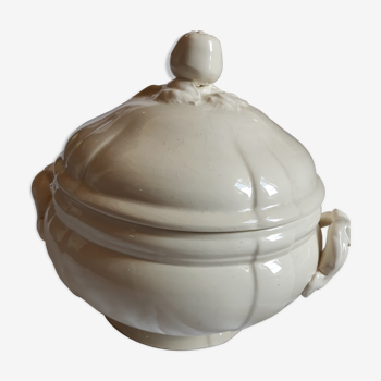 Former ivory soup tureen sarreguemines