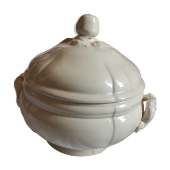 Former ivory soup tureen sarreguemines