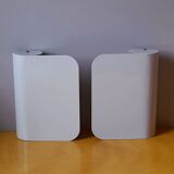 White lacquered metal wall sconces