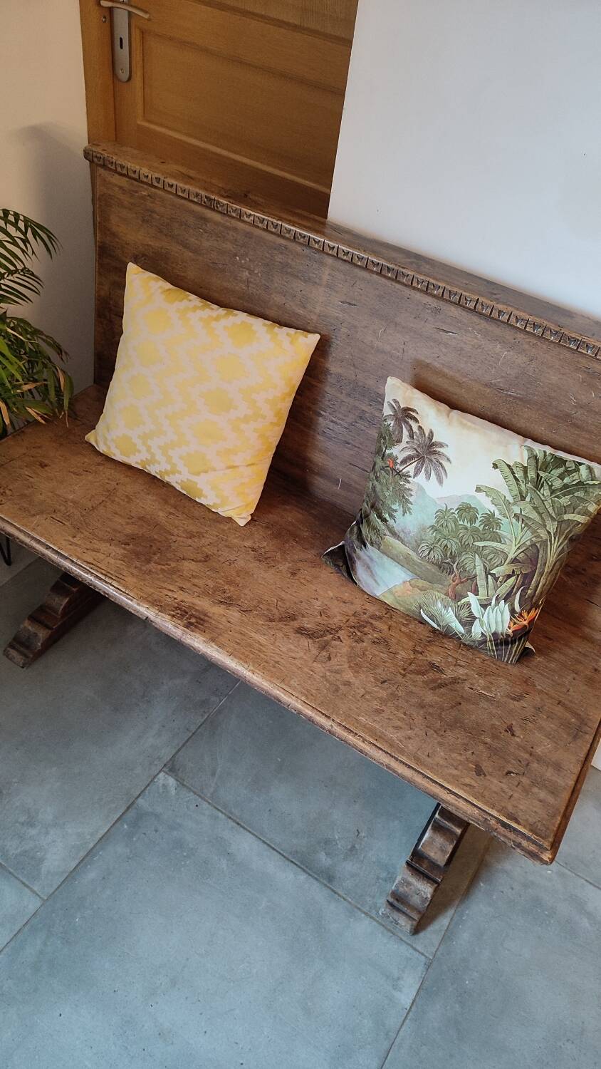 Antique solid wood bench