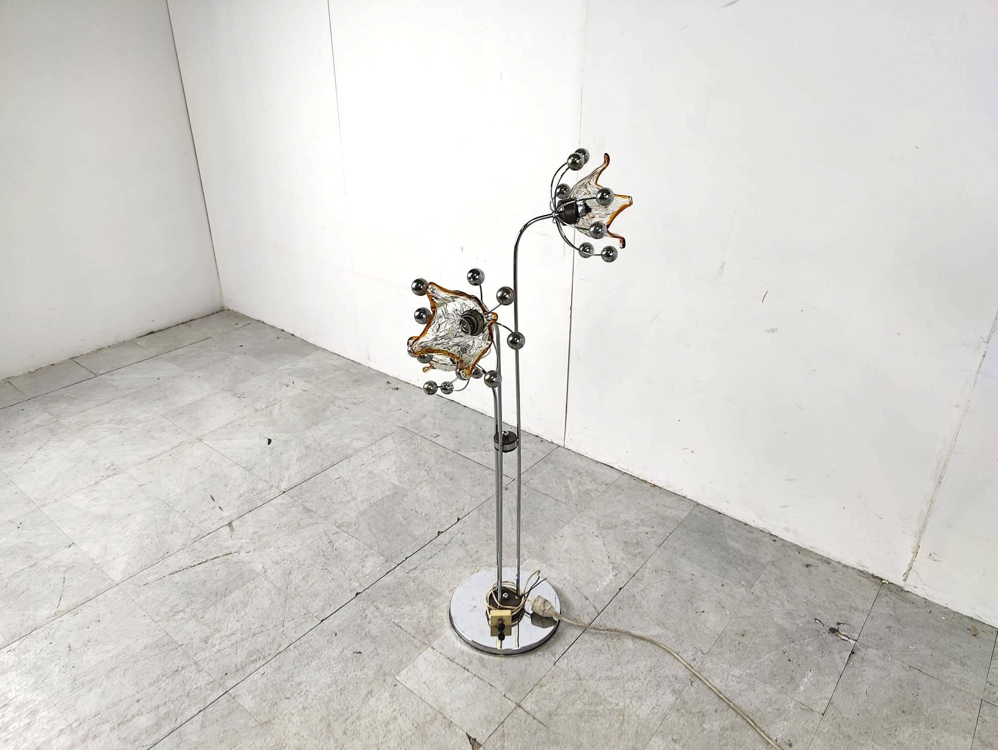 Vintage murano glass floor lamp, 1960s
